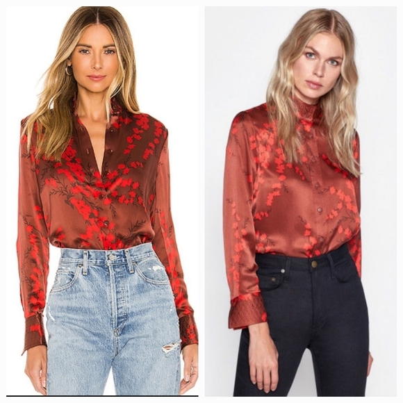 Equipment Tops - EQUIPMENT FEMME MAISA SILK BLOUSE, SIZE XS